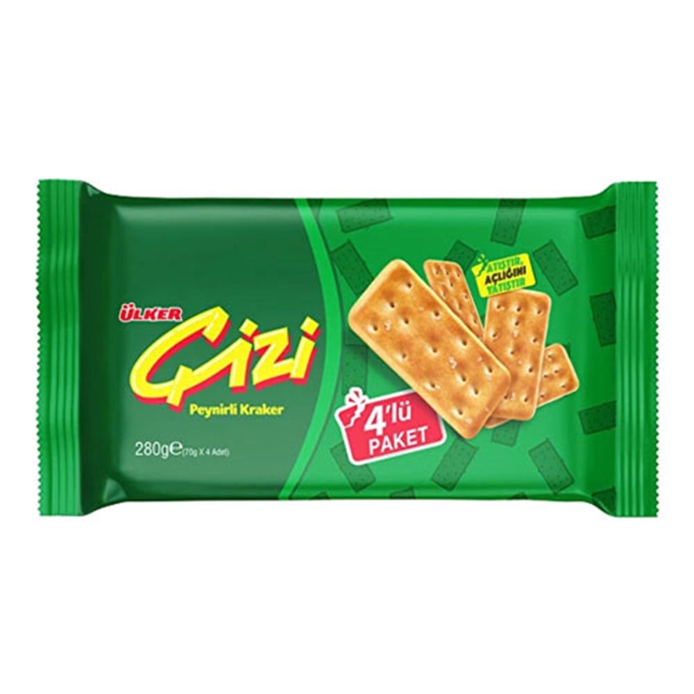 Ülker Çizi 4'lü Paket 280 Gr Peynirli Kraker