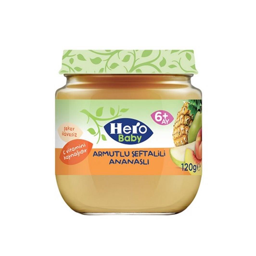 Ülker Hero Baby Kavanoz Mama 120 gr Armut & Şeftali & Ananas
