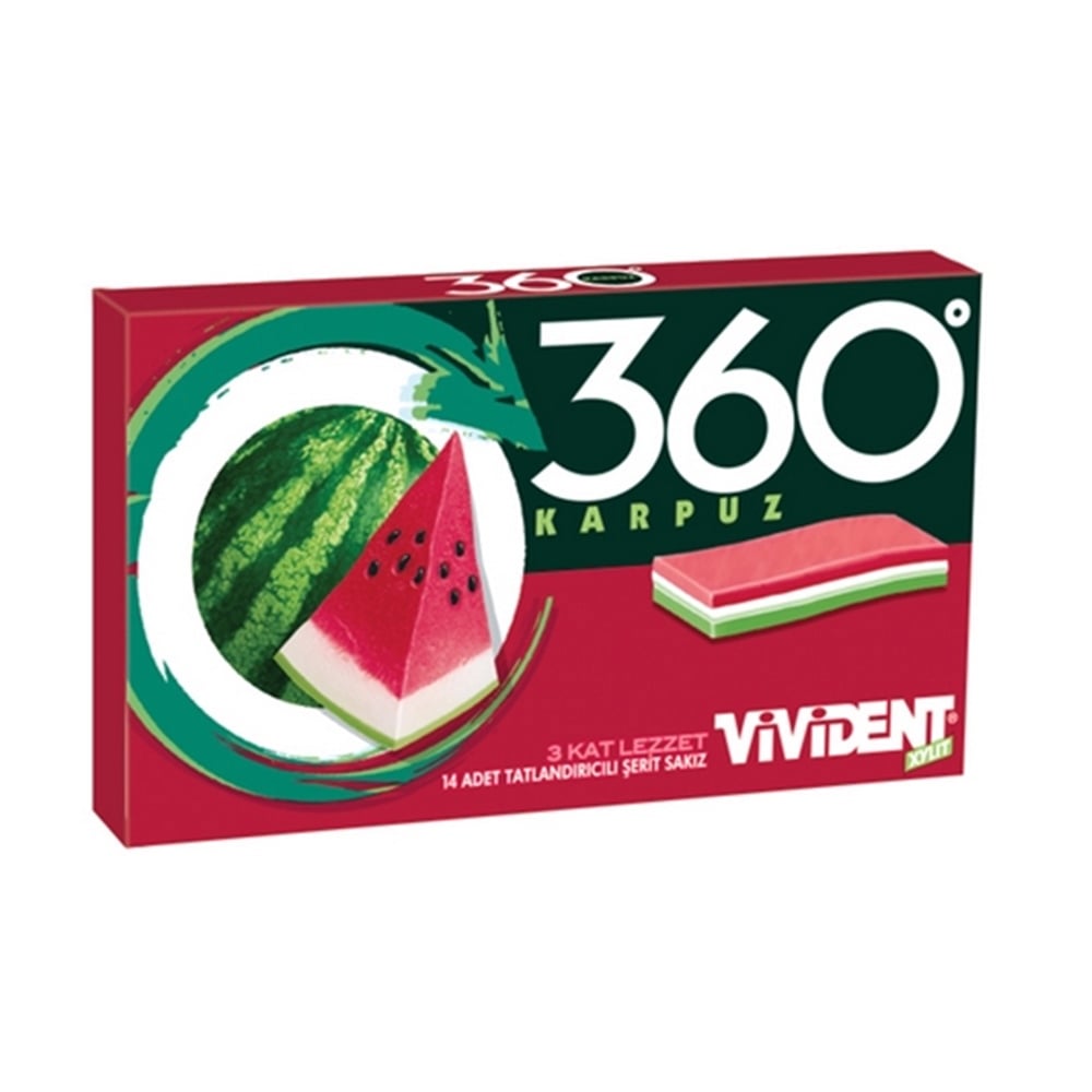 Vivident Sakız Karpuz 360 3 Kat 33 Gr.