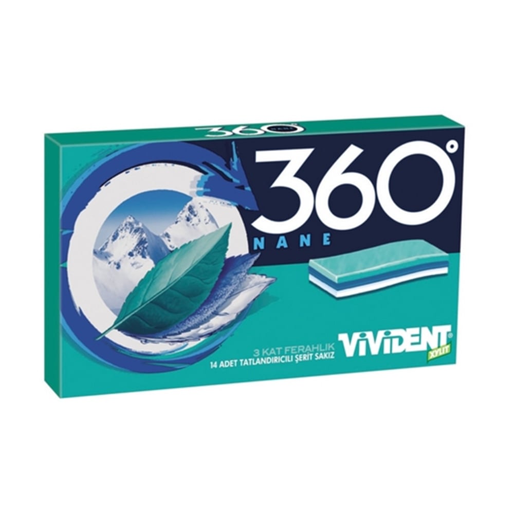 Vivident Sakız Nane Ferahlığı 360 3 Kat 33 Gr.
