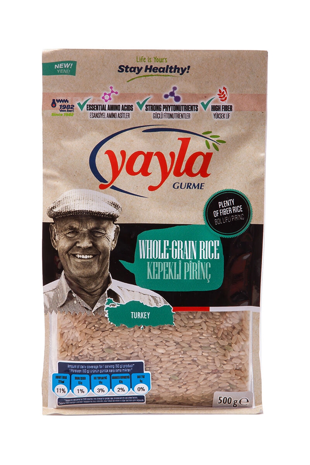 Yayla Bakliyat Kepekli Pirinç 500 Gr