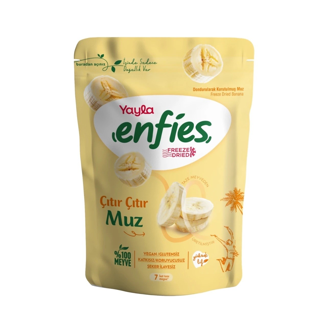 Diğer Kuru MeyveYayla Enfies Çıtır Çıtır Muz 20 g