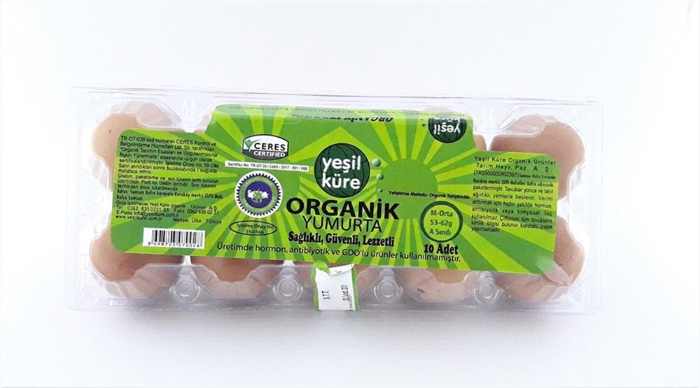 Yeşil Küre Yumurta Organik 10'Lu