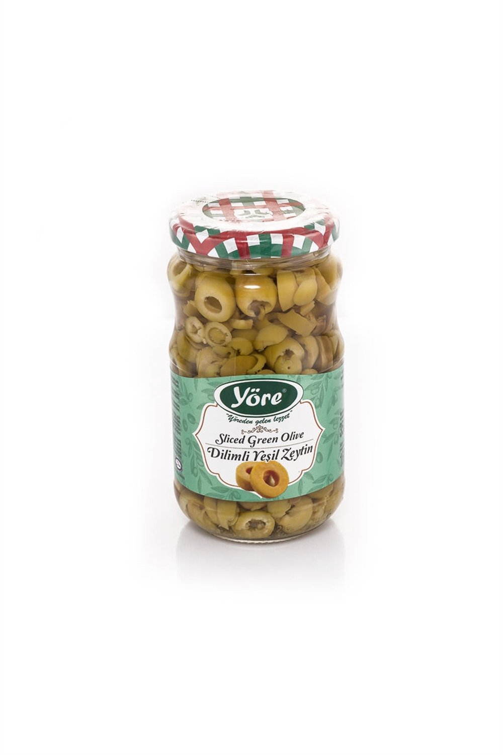 Yöre Dilimli Yeşil Zeytin Cam 350 Gr