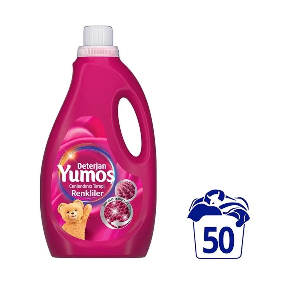 Sıvı Çamaşır DeterjanıYumoş Sıvı Bakım Deterjanı 2500 ml 50 Yıkama Renkliler