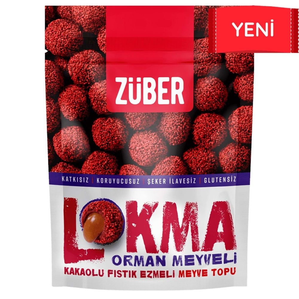 Züber Lokma Orman Meyveli Fıstık Ezmeli Meyve Topu 96 Gr