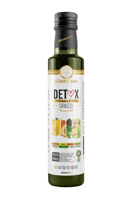 SirkeZühre Ana Detox Gold Sirkesi Doğal Fermantasyon Cam 250 ml