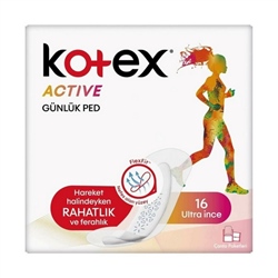 Kotex Active Günlük Ped Ultra İnce 16 Lı
