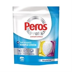 Çamaşır DeterjanıPeros Çamaşır Kapsülü Beyazlar 26 lı 421 g