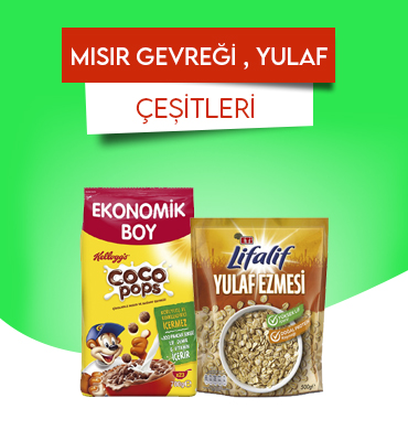 mısır gevreği , yulaf çeşitleri