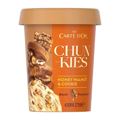 Algida Carte Dor Chunkies Karamel Honey Walnut Cookie 430 ml