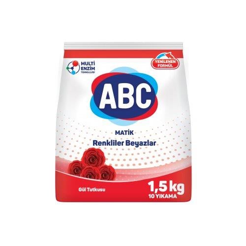 Toz DeterjanAbc Matik Renkliler Beyazlar Gül Tutkusu 1.5 Kg