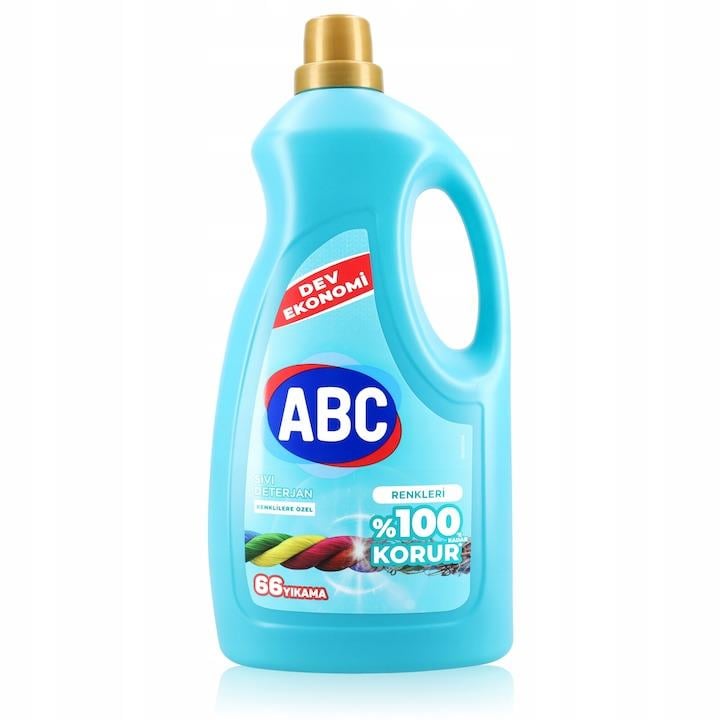 Sıvı Çamaşır DeterjanıAbc Sıvı Çamaşır Deterjanı Renklilere Özel 66 Yıkama 4 lt
