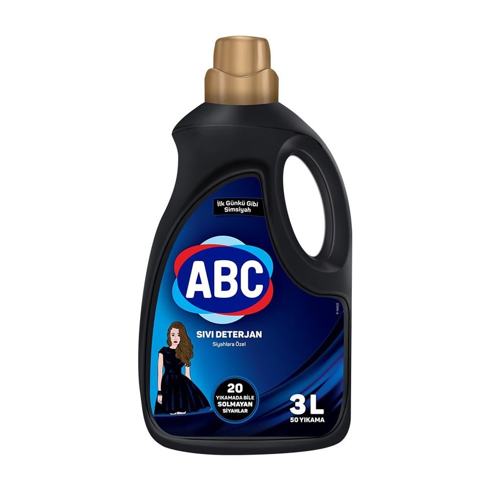 Sıvı Çamaşır DeterjanıAbc Sıvı Çamaşır Deterjanı Siyahlar 2700 ml