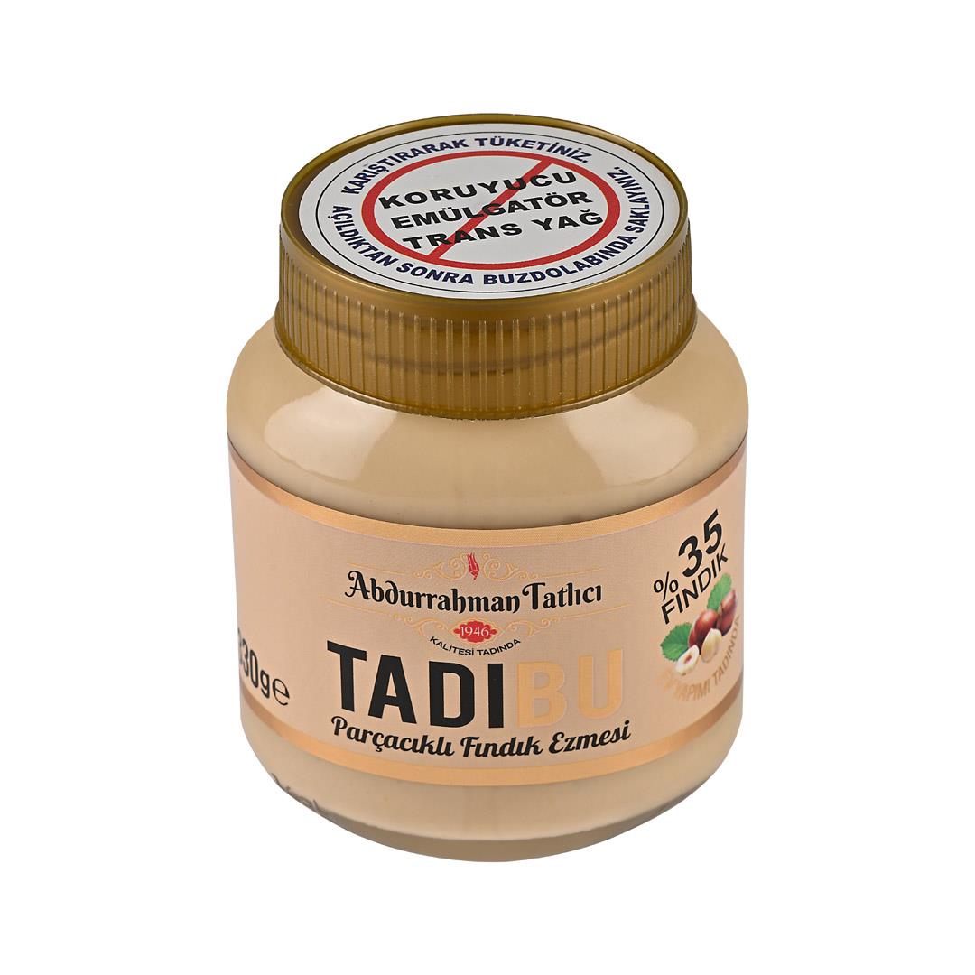 Fındık EzmesiAbdurrahman Tatlıcı Tadıbu Parçacıklı Fındık Ezmesi 330gr
