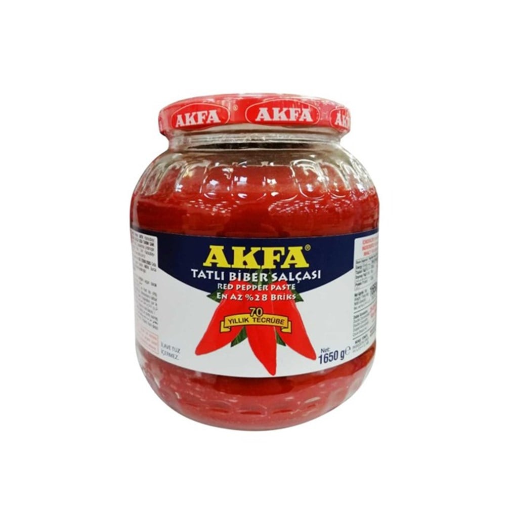 Akfa Tatlı Biber Salçası Cam 1650 Gr