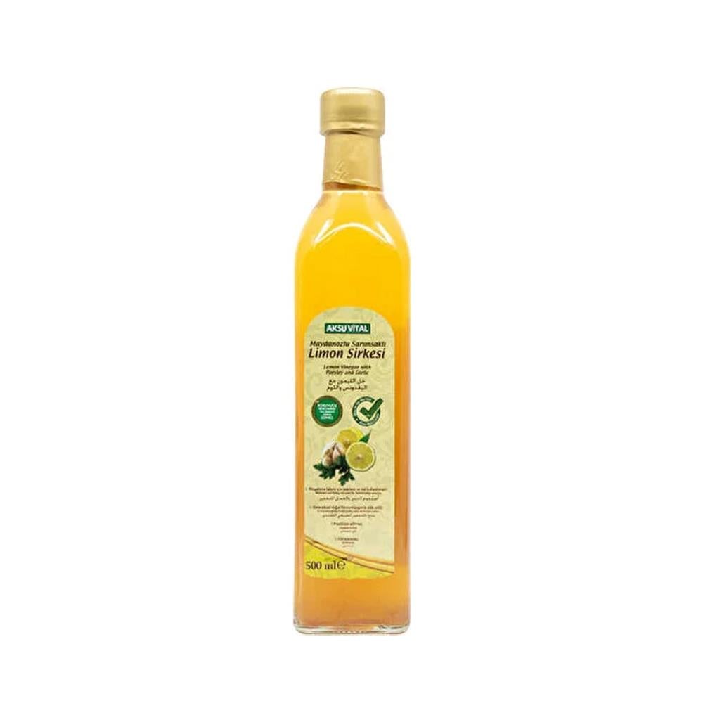 SirkeAksu Vital Maydanozlu Sarımsaklı Limon Sirkesi 500ml