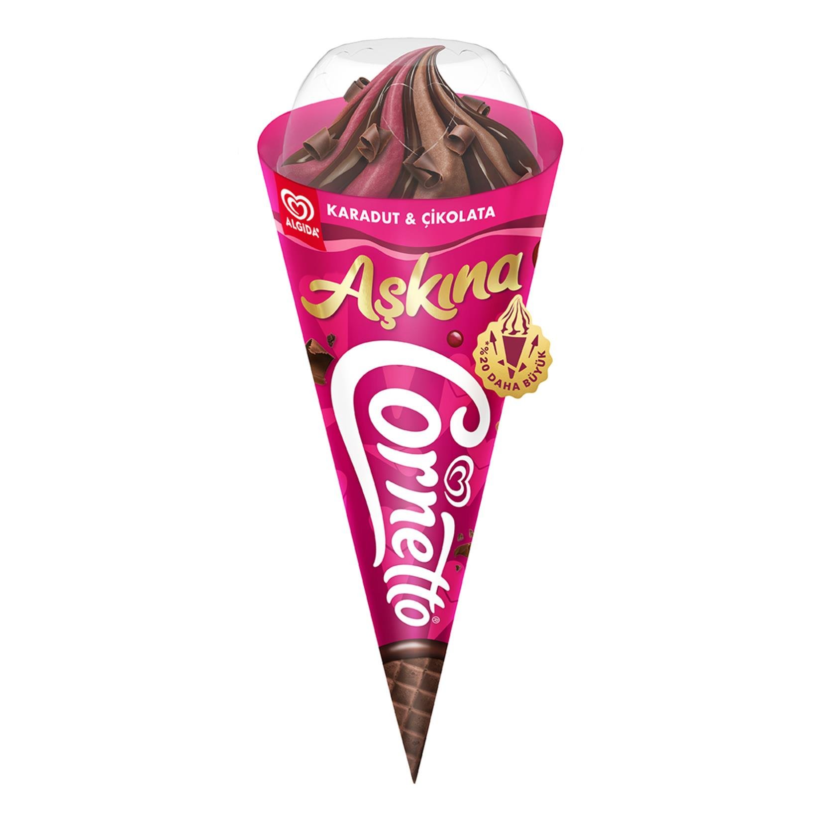 DondurmaAlgida Cornetto Aşkına Karadut & Çikolata 150 ml