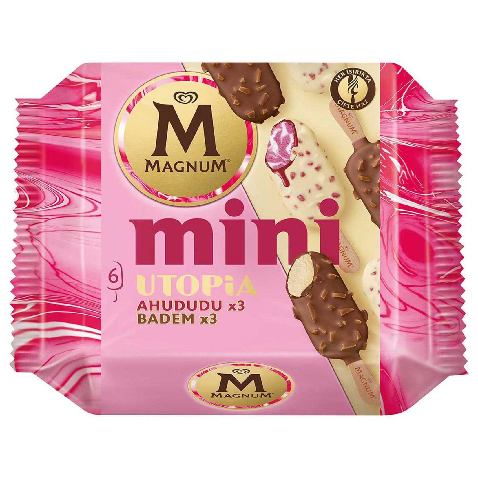 DondurmaAlgida Magnum Mini Utopia Ahududu Badem 5 li