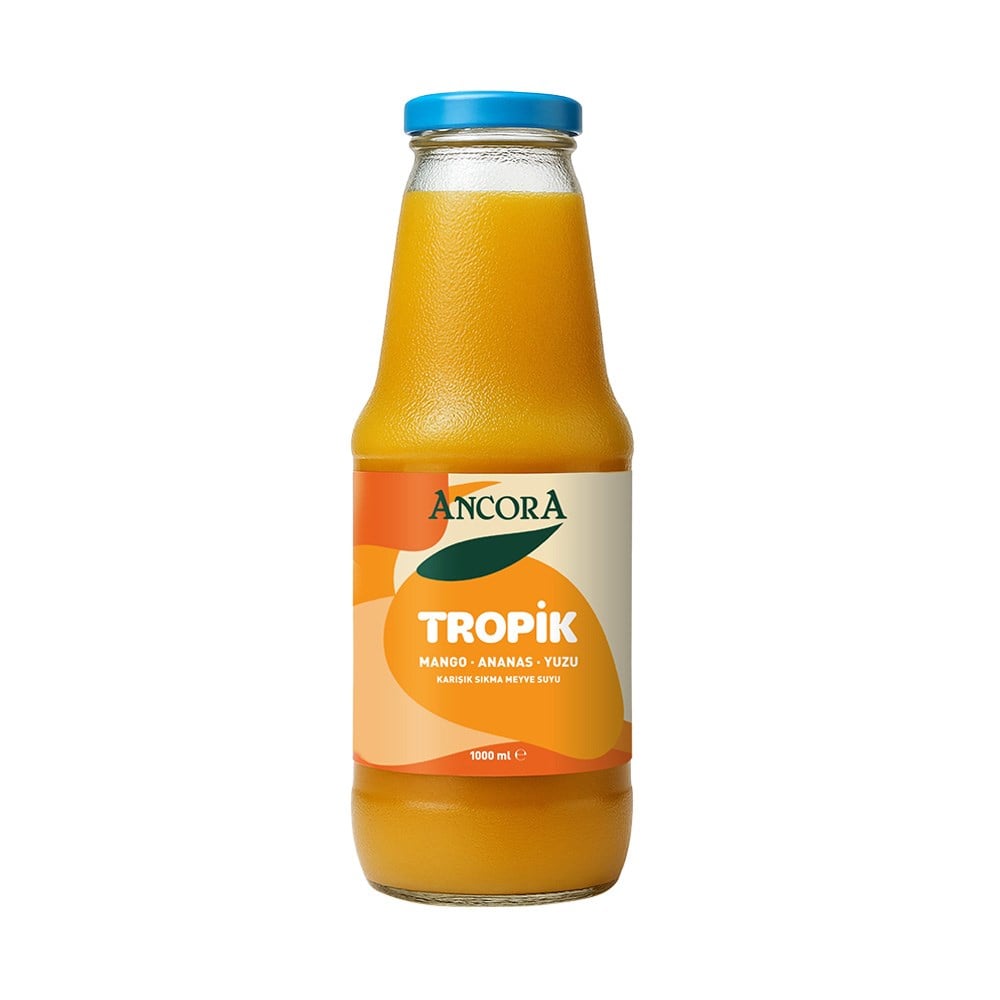 Meyve SuyuAncora Sıkma Tropik Mango Ananas Yuzu Suyu 1 L