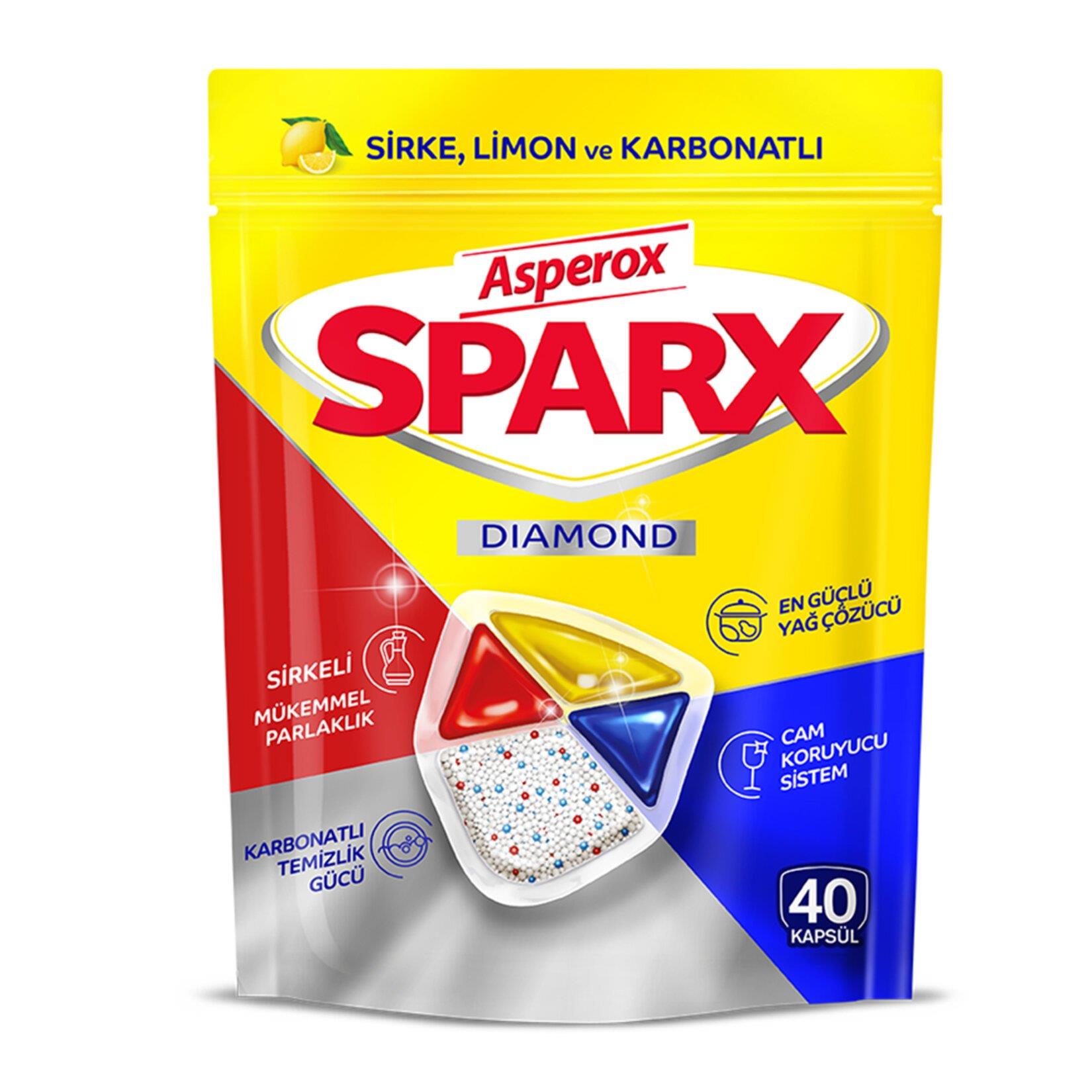 Bulaşık Makinesi TabletiAsperox Sparx Dıamond Bulaşık Makinesi Tableti 40 lı