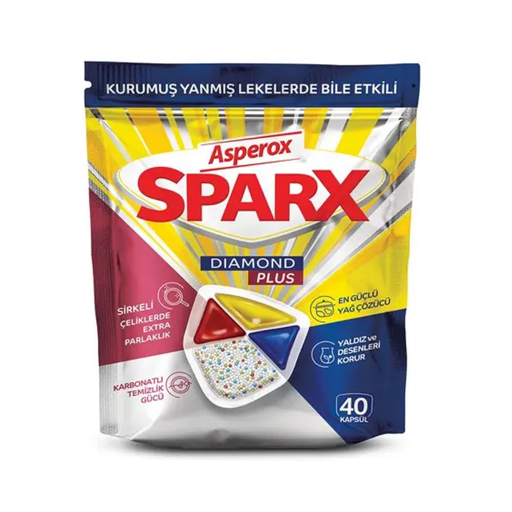 Bulaşık Makinesi TabletiAsperox Sparx Diamond Plus Bulaşık Makinesi Tableti 40lı 468 g