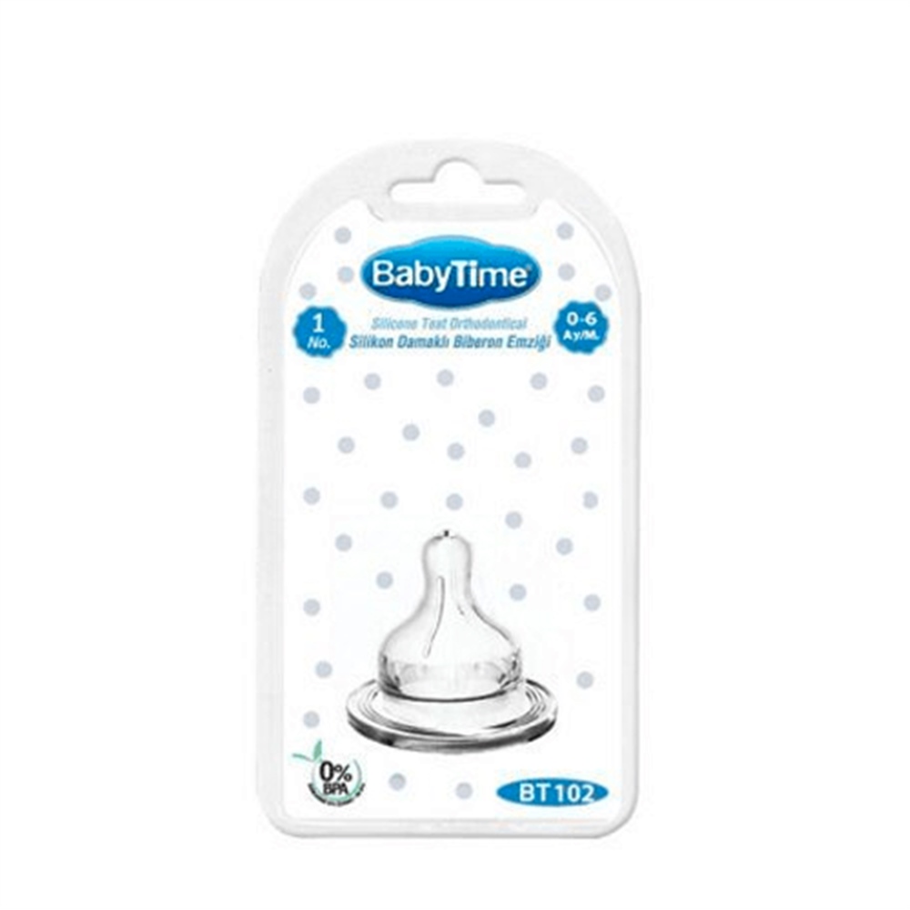 Baby Time Silikon Emzik Geniş Ağız 0-6 Bt102