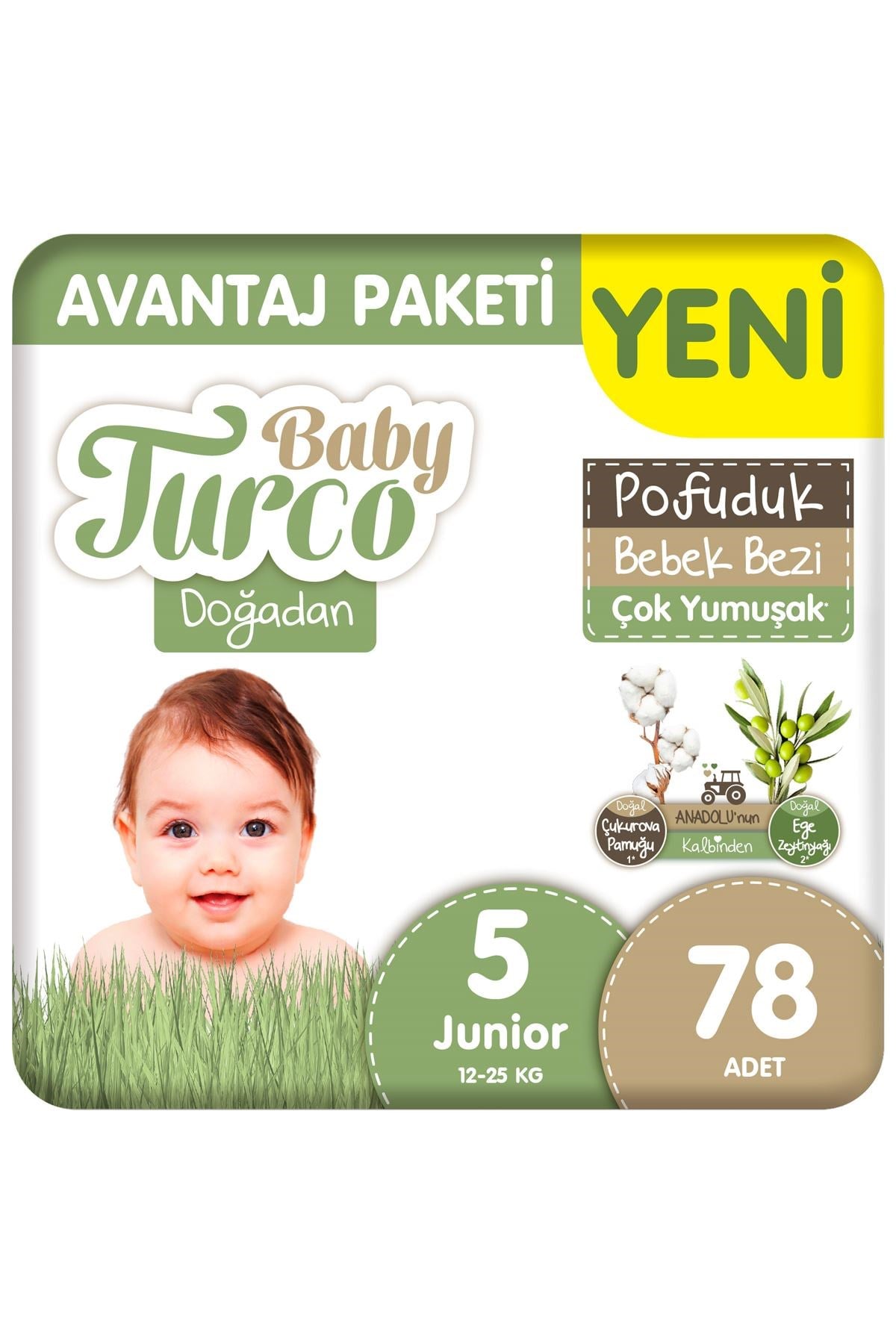 Bebek BezleriBaby Turco Doğadan Avantaj Paket Junior 78li No:5