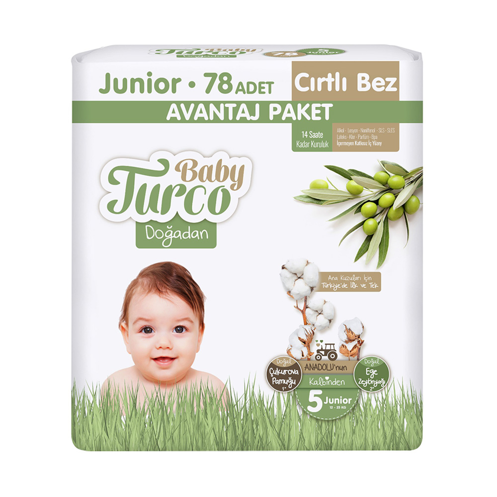 Bebek BezleriBaby Turco Doğadan Avantaj Paket Junior 78li No:5