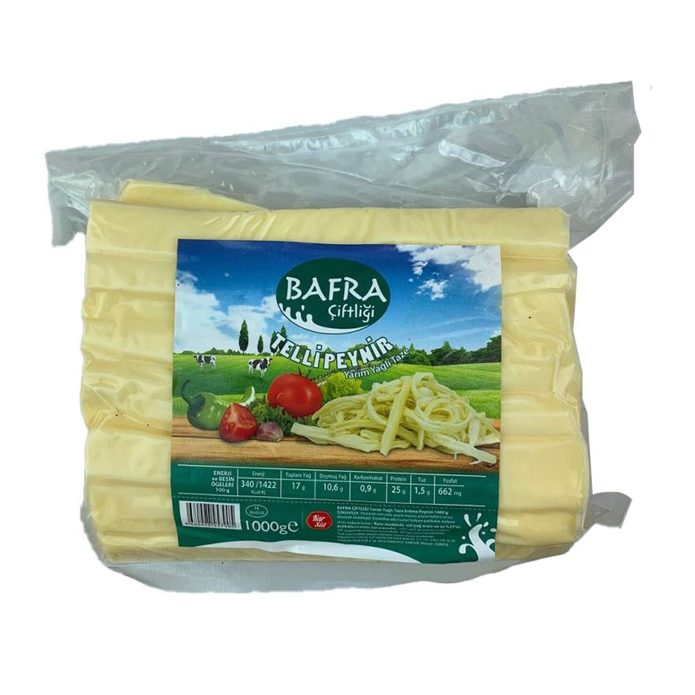 Bafra Çiftliği Telli Peynir 1000 gr Tam Yağlı