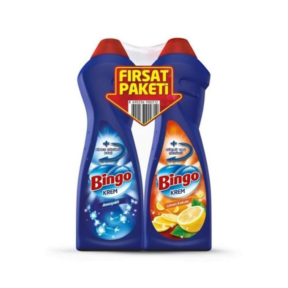 Mutfak ve Banyo TemizleyicilerBingo Krem Amonyaklı+ Limon Kokulu 750 Ml