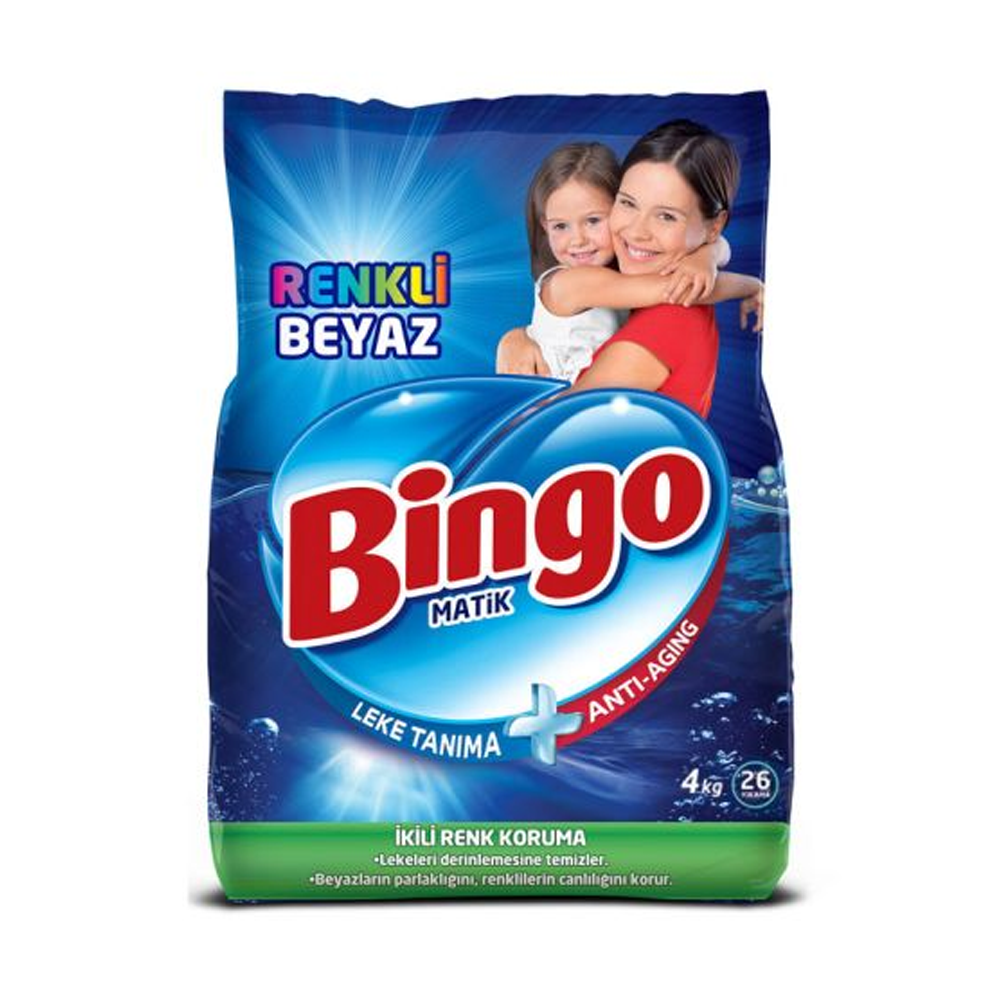 Toz DeterjanBingo Matik Renkli Beyaz 4 kg