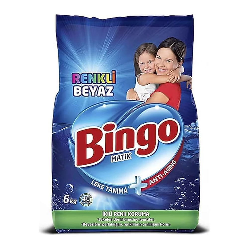 Toz DeterjanBingo Matik Renkli Beyaz 6 kg