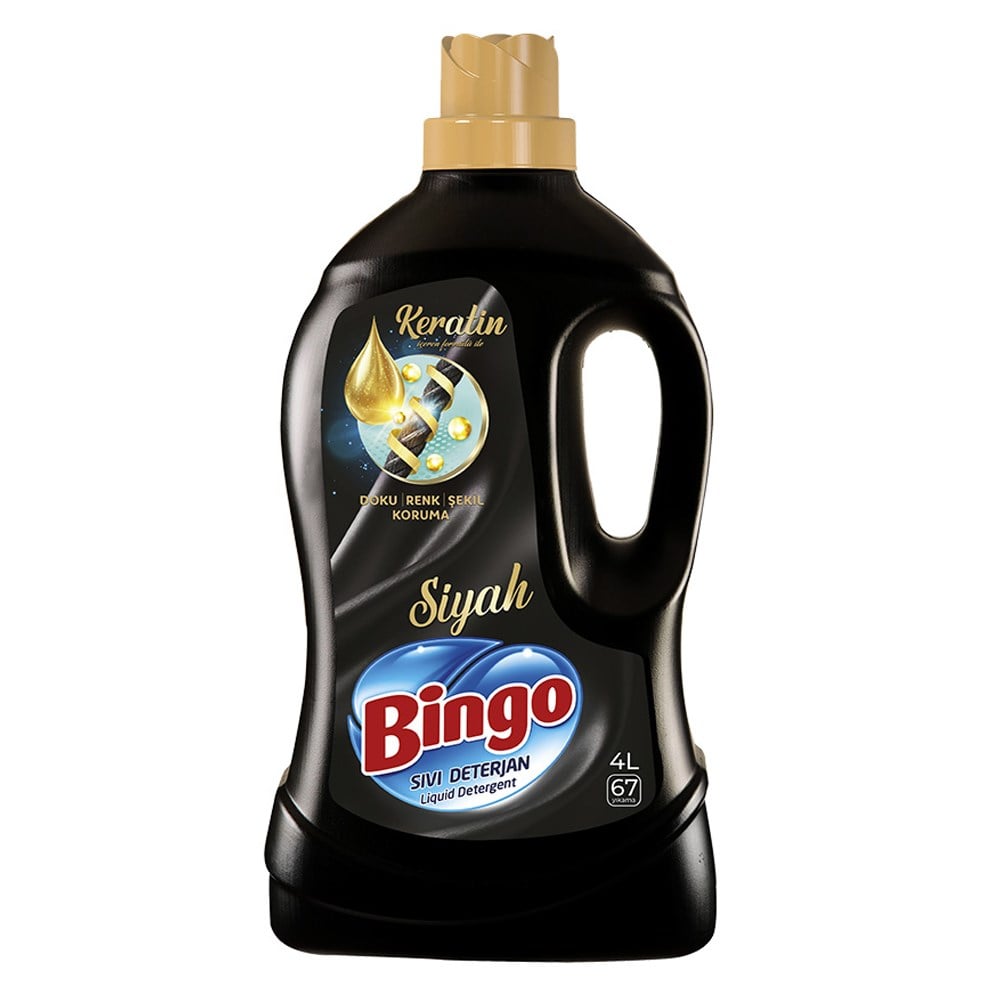 Sıvı Çamaşır DeterjanıBingo Sıvı Çamaşır Deterjanı Simsiyah Koruma 67 Yıkama 4 L