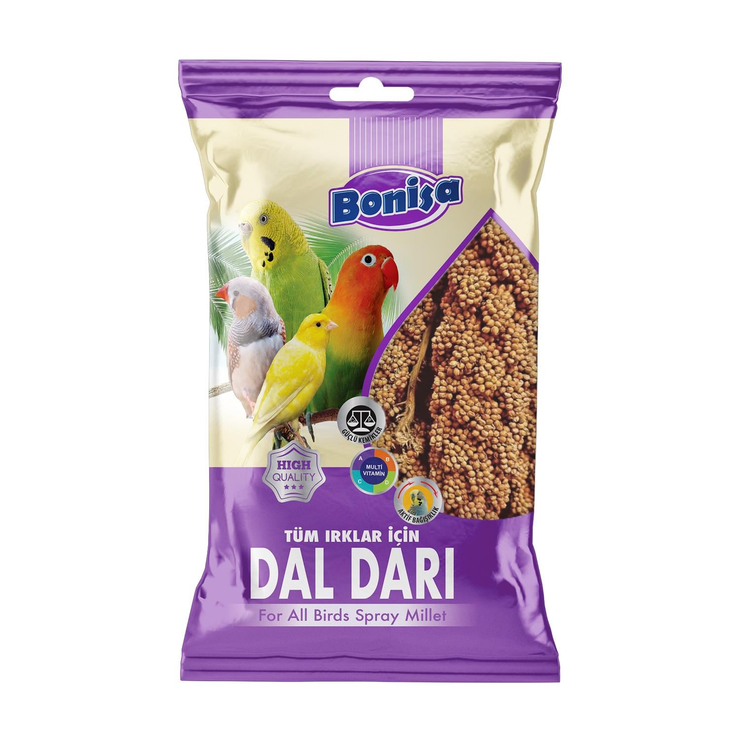 Kuş YemiBonisa Doğal Dal Darı Tüm Irklar İçin 120 Gr