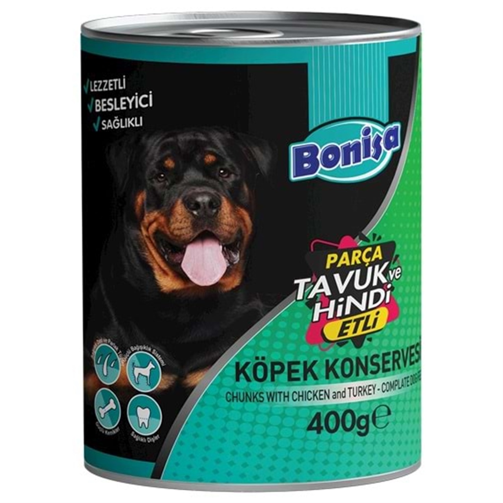 Bonisa Köpek Konservesi Parça Hindi Etli 400 Gr.