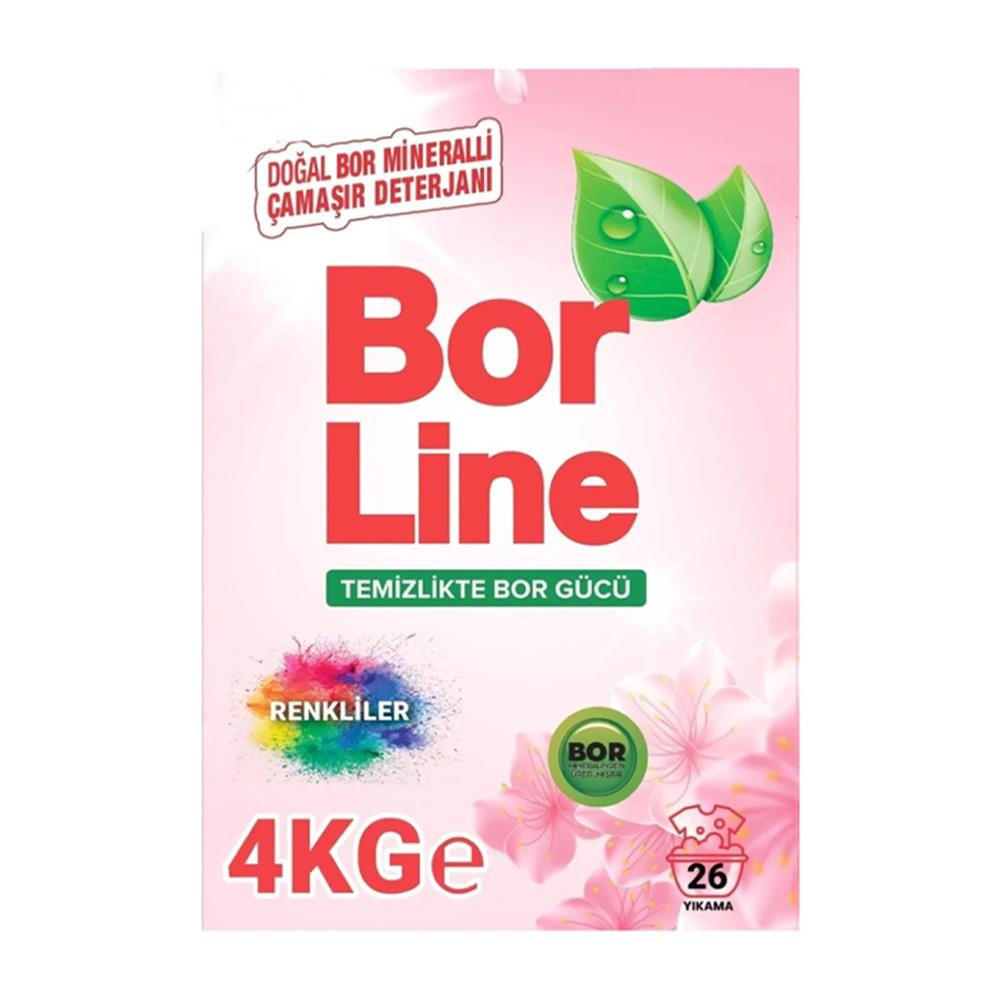 Toz DeterjanBor Line Çamaşır Deterjanı 4kg Renkliler