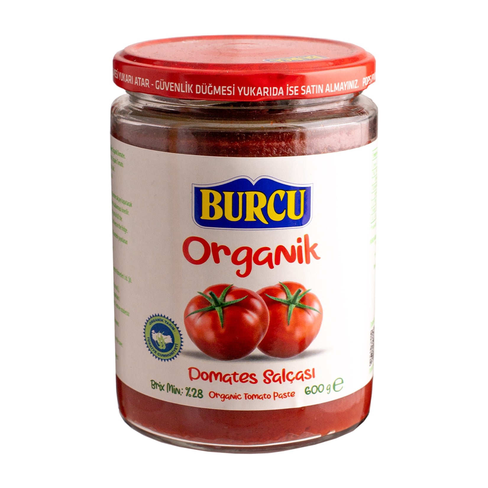 SalçaBurcu Domates Salçası Organik Cam 600 Gr