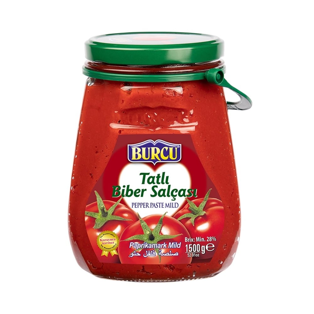 Burcu Tatlı Biber Salçası Cam 1500 Gr