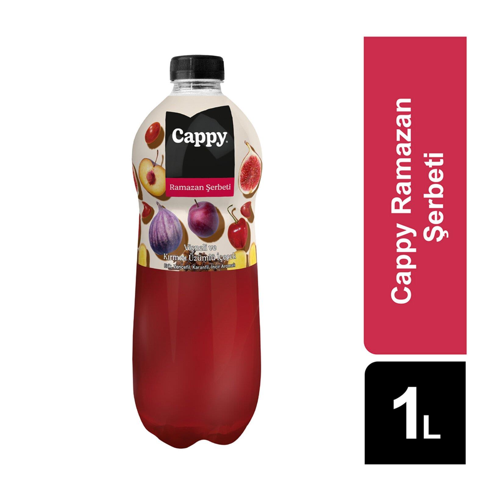 CAPPY RAMAZAN ŞERBETİ VİŞNELİ VE KIRMIZI ÜZÜMLÜ İÇİCEK 1L