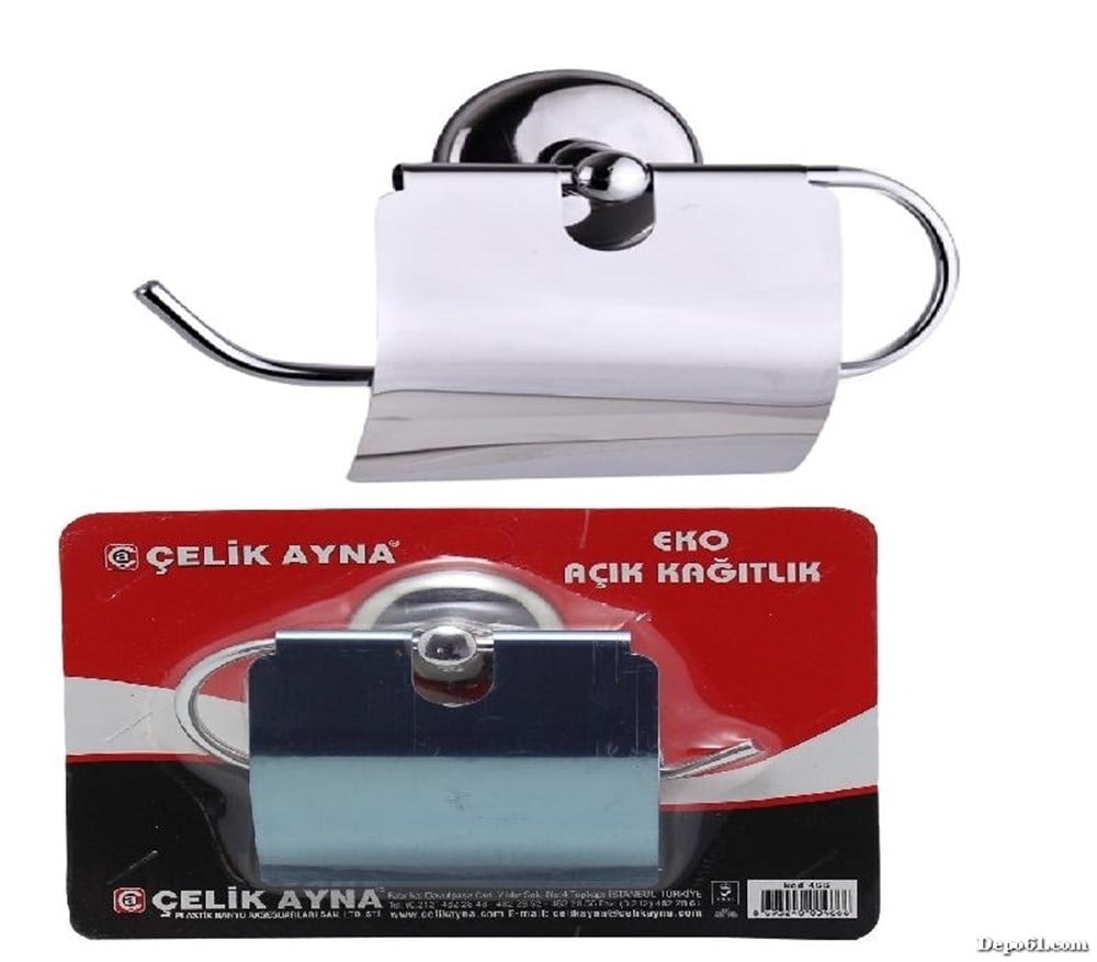 Çelik Ayna Kapaklı Kağıtlık Kod:465
