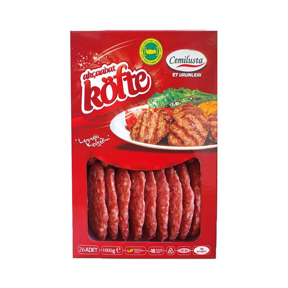 Et ÜrünleriCemilusta Köfte Akçaabat Donuk Küvet 1000 Gr