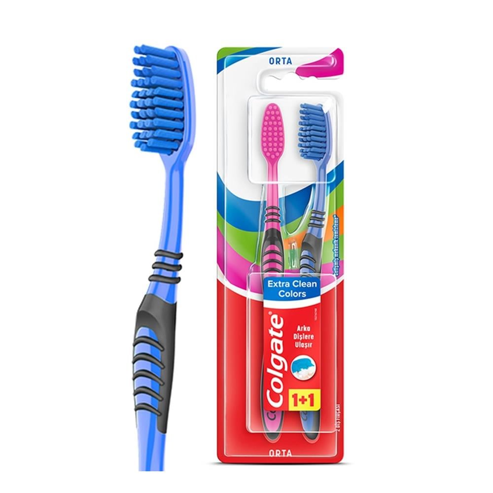 Diş FırçasıColgate Diş Fırçası Extra Clean Colors 2 li