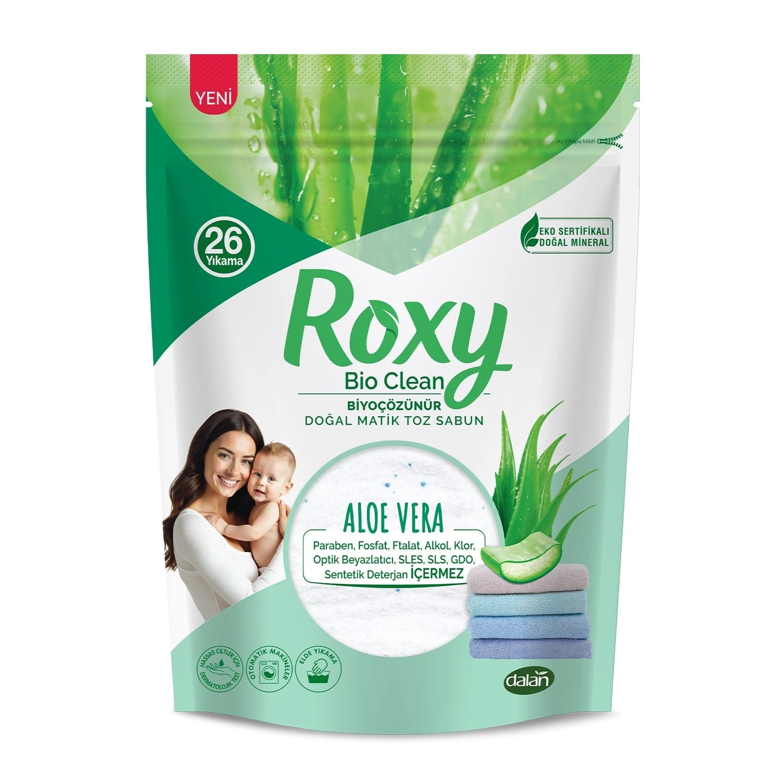 Toz DeterjanDalan Matik Roxy Toz Sabun Aloe Vera 800 g