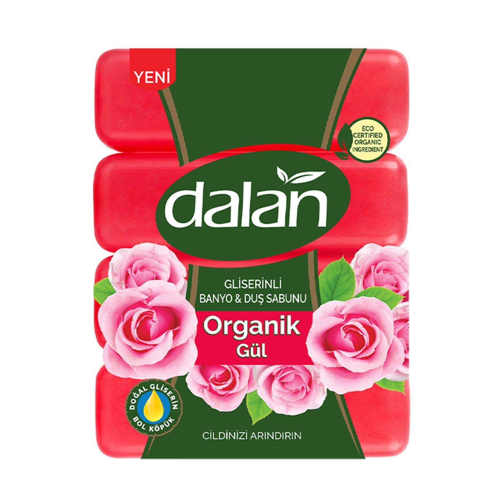 Katı, Sıvı SabunDalan Organik Gül Banyo&Duş Sabunu 4X150 G
