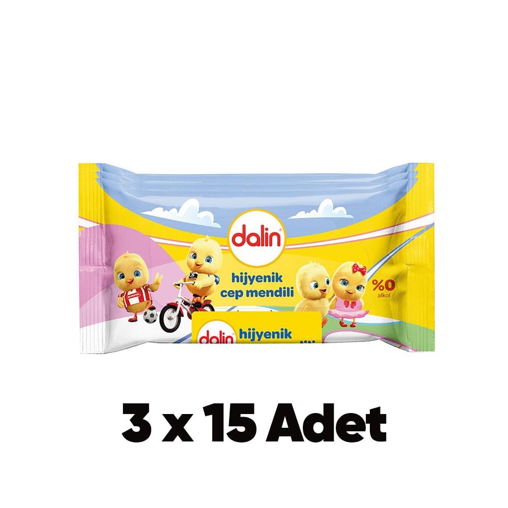 Islak MendilDalin Hijyenik Cep Mendili (3 x 15 Yaprak)