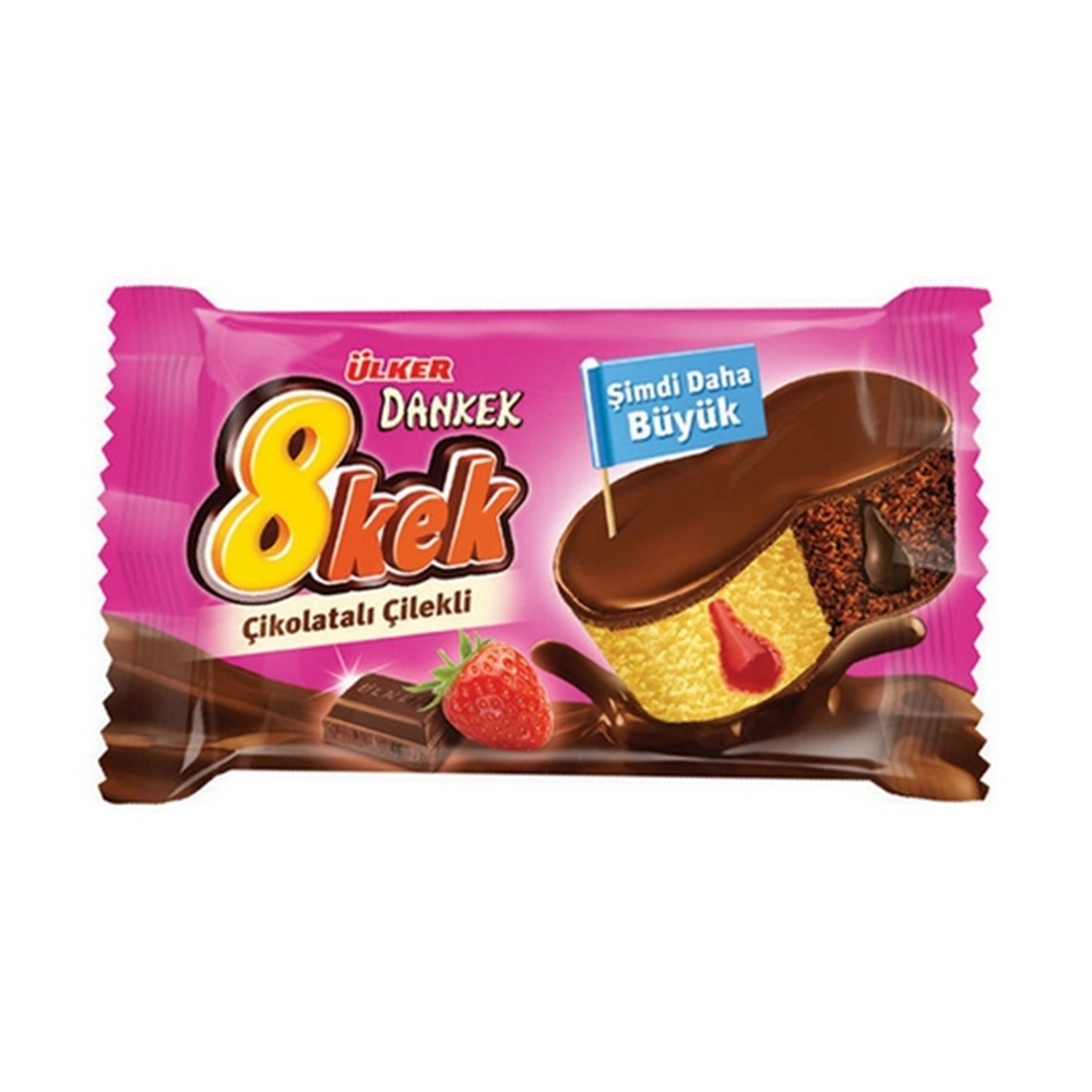 Dankek 8 Kek Çikolatalı Çilekli 55Gr