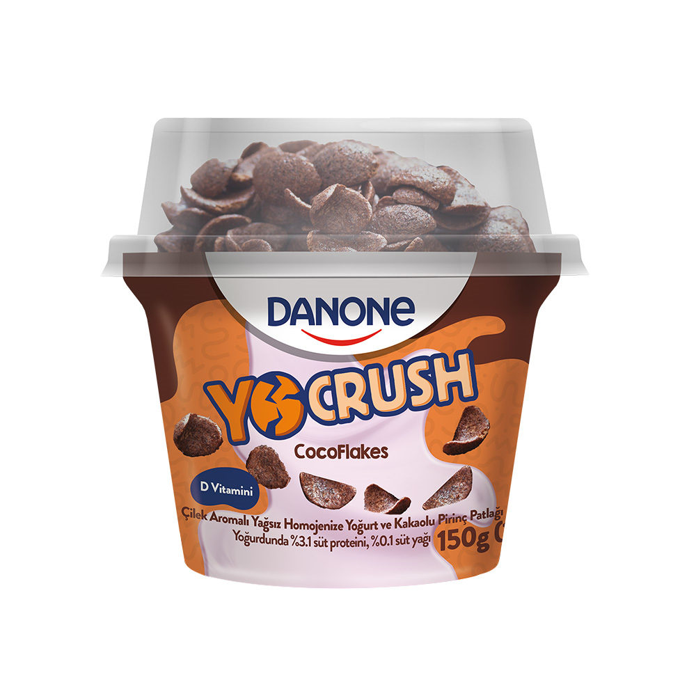 Meyveli YoğurtDanone Yocrush CocoFlakes Çilek Aromalı Yoğurt 150 g