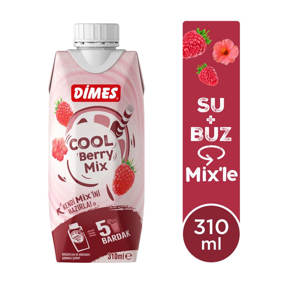 Meyve SuyuDimes Cool Berry Özü 310 Ml Böğürtlen ve Hibiskus Aromalı