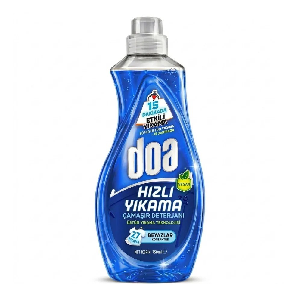 Sıvı Çamaşır DeterjanıDoa Sıvı Çamaşır Deterjanı Hızlı Yıkama Beyazlar 1480 ml